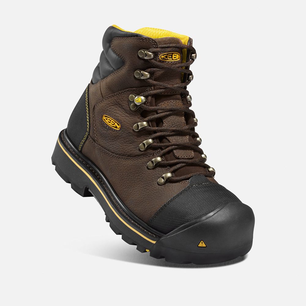 Keen Trekking Bot Erkek Kahverengi/Siyah - Milwaukee 6\" (Steel Toe) - Türkiye YTSF72413